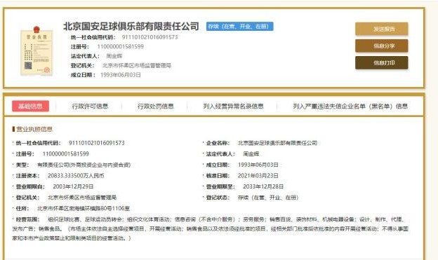 开云体育官网-“北京国安”保住了！中信尚未退场御林军有待检验
